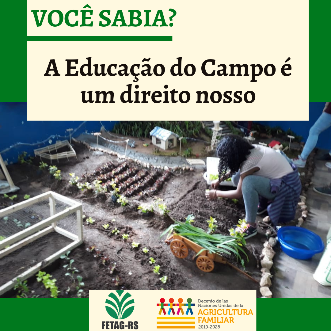 Você Sabia? A Educação Do Campo é Um Direito Nosso - FETAG-RS